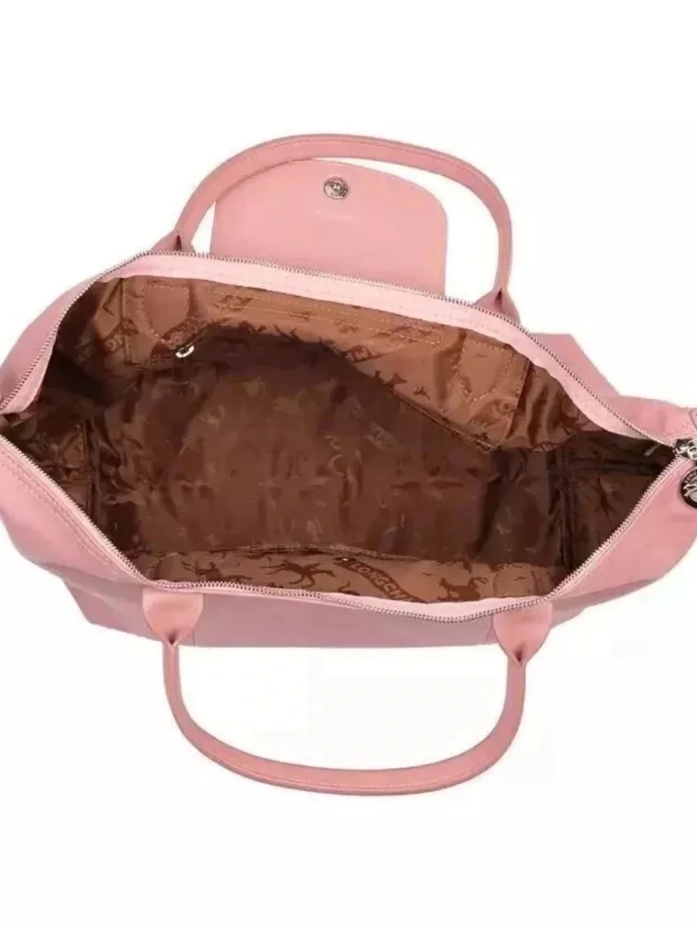 Longchamp Le Pliage Cuir Leather Shoulder Bag in Blush